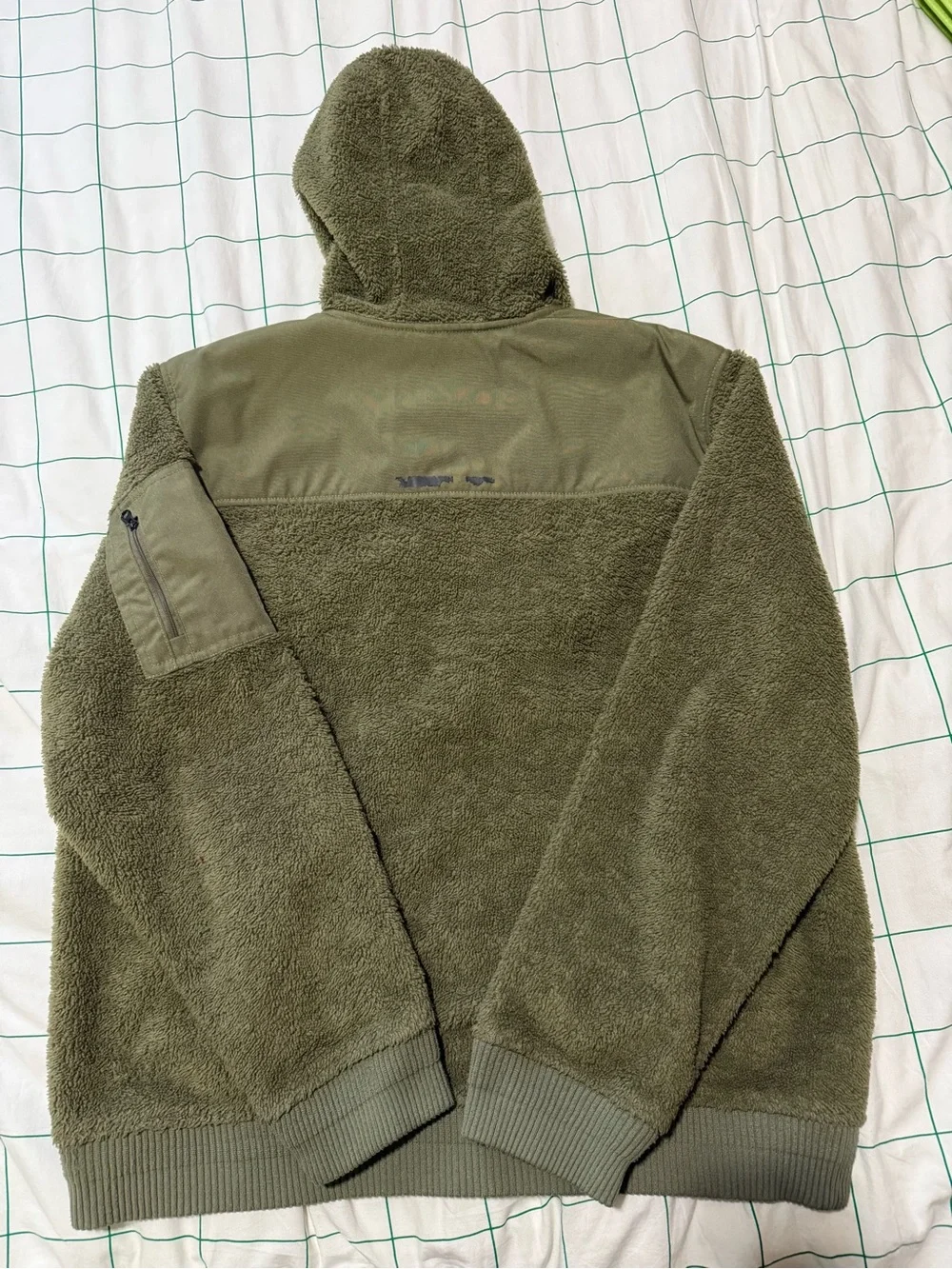 Carhartt Kids Olive Green Sherpa Hooded Zip Jacket